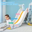 4 In 1 Slide Swing Set Freestanding Stairs Basketball Hoop Outdoor Playset Playground Set Climber Children Toddlers Toys Indoor