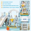 5 In 1 Slide Swing Set Freestanding Stairs Basketball Hoop Outdoor Playset Ball Pool Climber Children Toddlers Toys Indoor