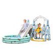 5 In 1 Slide Swing Set Freestanding Stairs Basketball Hoop Outdoor Playset Ball Pool Climber Children Toddlers Toys Indoor