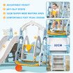 7 In 1 Slide Swing Set Football Freestanding Stairs Basketball Hoop Outdoor Playset Ball Pool Climber Kids Toddlers Toys