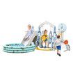 7 In 1 Slide Swing Set Football Freestanding Stairs Basketball Hoop Outdoor Playset Ball Pool Climber Kids Toddlers Toys