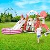 7 In 1 Slide Swing Set Freestanding Stairs Basketball Hoop Outdoor Playset Ball Pool Climber Children Toddlers Toys Indoor