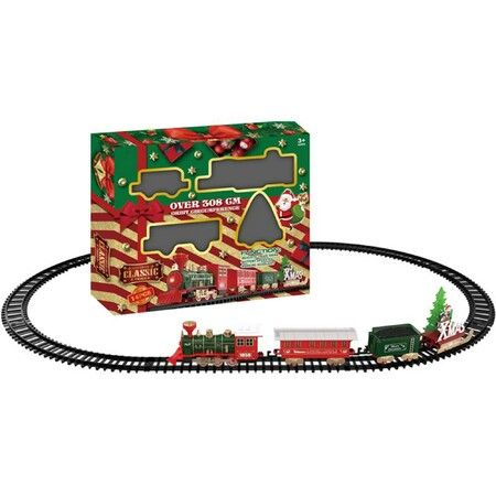 Christmas Train Toy Set Boy Girl Toy Electric Rail Train with Lights Sound Children Christmas Gift Type 2
