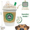 Parody Star Pups Coffee Dog Toy Pup'kin Spice Latte, Fall Funny Parody Plush Squeaky Holiday Toys for Medium, Small and Large, Cute Gifts for Dog Birthday