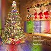 8 Modes Solar LED Waterfall String Lights 260pcs Light Beads Suitable for Holiday Christmas Party Favor Garden Decoration Colorful Lights