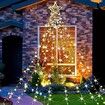 8 Modes Solar LED Waterfall String Lights 260pcs Light Beads Suitable for Holiday Christmas Party Favor Garden Decoration Warm Lights