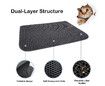 truepal Double-Layer Cat Litter Mat 65 x 45cm Waterproof Trapper Foldable Pad Pet Rug (Black)