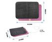 truepal Double-Layer Cat Litter Mat 65 x 45cm Waterproof Trapper Foldable Pad Pet Rug (Black)