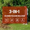 KOZYARD 3-in-1 Electric Leaf Blower Vacuum Mulcher 3000W Hand-Held Leaf Vac Garden Gauge