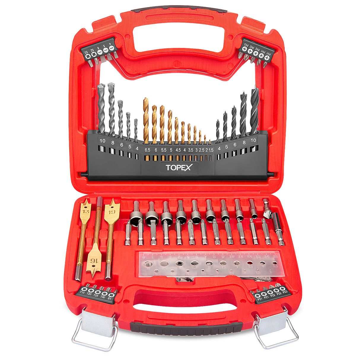 128 Piece Drill Bit Set HSS Titanium Drill & Screwdriver Bit Set with Case