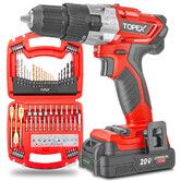 20V Max Cordless Hammer Drill w/ Li-Ion Battery & Drill Bit Set