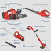 20V Cordless Power Tool Kit Chainsaw Hedge Trimmer Leaf Blower Grass Trimmer