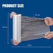 MasterSpec Clear Plastic Stretch Wrap Film, 50cm x 400m Durable Packing Moving Packaging Heavy Duty Shrink Film with Plastic Rotary Handle