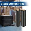 MasterSpec Black Plastic Stretch Wrap Film, 50cm x 400m Durable Packing Moving Packaging Heavy Duty Shrink Film with Plastic Rotary Handle