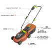 KOZYARD 1300w Electric Lawn Mower,2-in-1 Grass Box Or Mulch Electric Weeder,2-Position Height Adjustment,Cutting Width 320MM, Adjustable Cutting Heigh