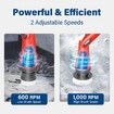 20V Cordless Power Scrubber With Extension Long Handle & 4 Replaceable Brush Heads,2 Speeds Power Scrubber Brush