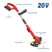 20V Cordless Grass Trimmer, 2-in-1 Weed Trimmer/Edger Lawn Tool Lightweight w/20V 1.5Ah Battery & Charger