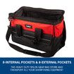 16-inch Tool Bag Multi-pocket Tool Organizer with Adjustable Shoulder Strap