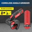 12V Cordless Angle Grinder 1 Wrench for Metal and Wood w/12V 2.0Ah Lithium-Ion Battery&14.4V /0.4A charger/50PCS 85mm Cutting Wheels Discs