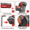 12V Cordless Angle Grinder 1 Wrench for Metal and Wood w/12V 2.0Ah Lithium-Ion Battery&14.4V /0.4A charger/50PCS 85mm Cutting Wheels Discs