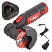 12V Cordless Angle Grinder w/12V 2.0Ah Lithium-Ion Battery&14.4V /0.4A charger