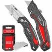 Deluxe Folding Utility Knife 2 Piece Lock Back Auto Load Total 58 Blades