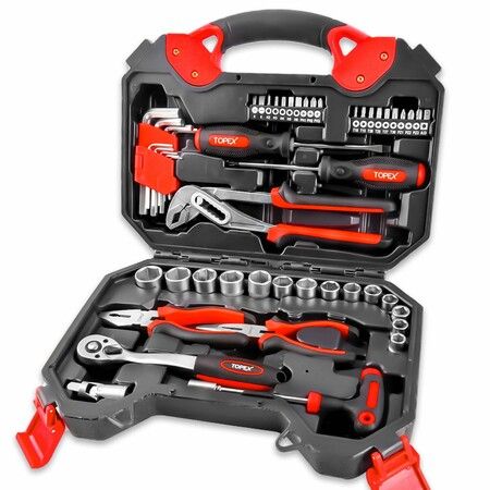52-Piece Hand Tool Kit Portable Home/Auto Repair Set w/ Ratchet Wrench, Pliers ,Screwdriver Kits and Storage Case
