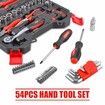 52-Piece Hand Tool Kit Portable Home/Auto Repair Set w/ Ratchet Wrench, Pliers ,Screwdriver Kits and Storage Case