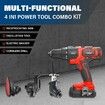 20V 4IN1 Multi-Tool Combo Kit Cordless Drill Sander Reciprocating Saw Oscillating Tool