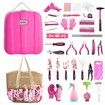 Monika Pink Tool Combo Portable Household Tool Set & Piece Gardening Tool Kit