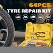 64pcs Tubeless Tyre Puncture Repair Kit Universal Flat Tyre Plug Tool Set