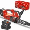 Cordless Brushless Chainsaw Electric Saw w/ 20V 4.0AH Battery Fast Charger