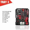 MasterSpec 1240pcs Tool Box Trolley Tool Set DIY Hand Tool Set w/2 Utility Knife