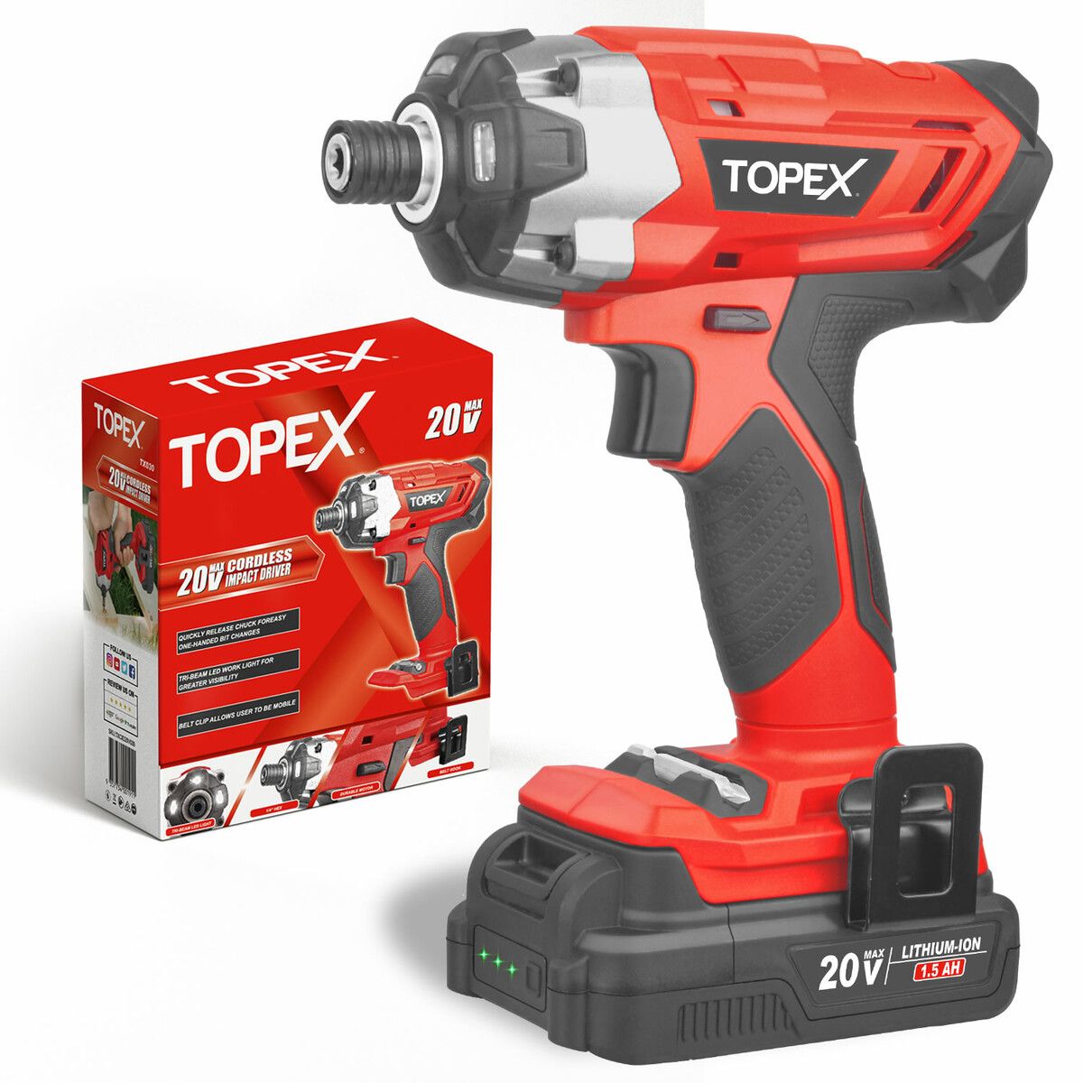 20V Brushless Cordless Impact Driver  w/ Battery & Charger