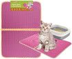 truepal Double-Layer Cat Litter Mat 65 x 45cm Waterproof Trapper Foldable Pad Pet Rug (Pink)