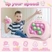 Handheld Game for Kids Age3+,Pop Game it Fidget Toys,Quick Push Game,Bubble Stress Pop Light Up Toys for Autistic Children Adults,Xmas Birthday Gifts for Boys,Girls,Teens,Adults,Rabbit