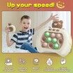 Handheld Games for Kids Age3+,Sensory Fidget Toys for Kids,Pop Push It Bubble Stress Light Up Toys,Anti-Anxiety Autism Sensory Toy Birthday Gifts for Age3+ Year Old Boys Girls,Light Brown