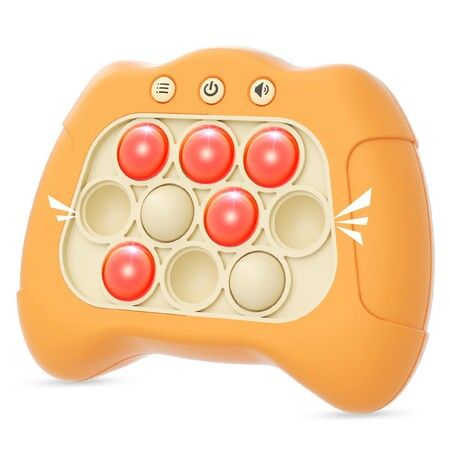 Handheld Game for Kids Age3+,Sensory Fidget Toys for Kids,Birthday Gifts for Age3+ Year Old Boys & Girls & Teens (Orange)