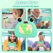 Fast Push Game Fidget Toys Pop Game Handheld Bubble Game Console Light up Pop Game Sensory Fidget Toys for Kids Ages 3+ for Boys and Girls,Birthday Gift (Frog-Green)