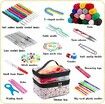 105Pcs Crochet Kit 18Yarn Ball Knitting Tool Accessories Craft Suitable for Adults Children Beginners DIY Knitting Starter Set