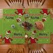 4 Pcs Christmas Decorations Placemats 12 x 18 Inch Merry Christmas Table Decor for Christmas Party Dining Table Decor