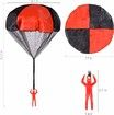 3 Pcs Parachute Toys for Kids, Tangle Free Outdoor Flying Parachute Men Toys for 3 4 5 6 7 8 9 10 Year Old kids Red