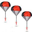 3 Pcs Parachute Toys for Kids, Tangle Free Outdoor Flying Parachute Men Toys for 3 4 5 6 7 8 9 10 Year Old kids Red