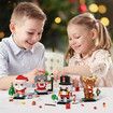 Christmas Building Blocks Sets for Kids Santa Claus,Snowman,Elf and Gnome Building Bricks headz Toys Ornaments Compatible for Christmas Decorations (642pcs)