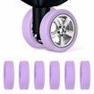 Luggage Wheels Covers,8Pcs Colorful Silicone Suitcase Wheels Covers,Anti-Noise Shock-Proof Luggage Wheel Protector,Carry on Luggage Compartment Wheel Protection Cover (Purple)