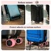 Luggage Wheels Covers,8Pcs Colorful Silicone Suitcase Wheels Covers,Anti-Noise Shock-Proof Luggage Wheel Protector,Carry on Luggage Compartment Wheel Protection Cover (Pink)