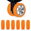 Luggage Wheels Covers,8Pcs Colorful Silicone Suitcase Wheels Covers,Anti-Noise Shock-Proof Luggage Wheel Protector,Carry on Luggage Compartment Wheel Protection Cover (Orange)