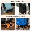 Luggage Wheels Covers,8Pcs Colorful Silicone Suitcase Wheels Covers,Anti-Noise Shock-Proof Luggage Wheel Protector,Carry on Luggage Compartment Wheel Protection Cover (Orange)