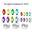 Christmas Decorations Light Bulb Wire Sticker Window Glass Living Room Bedroom Home Decoration Self Adhesive Wall Sticker