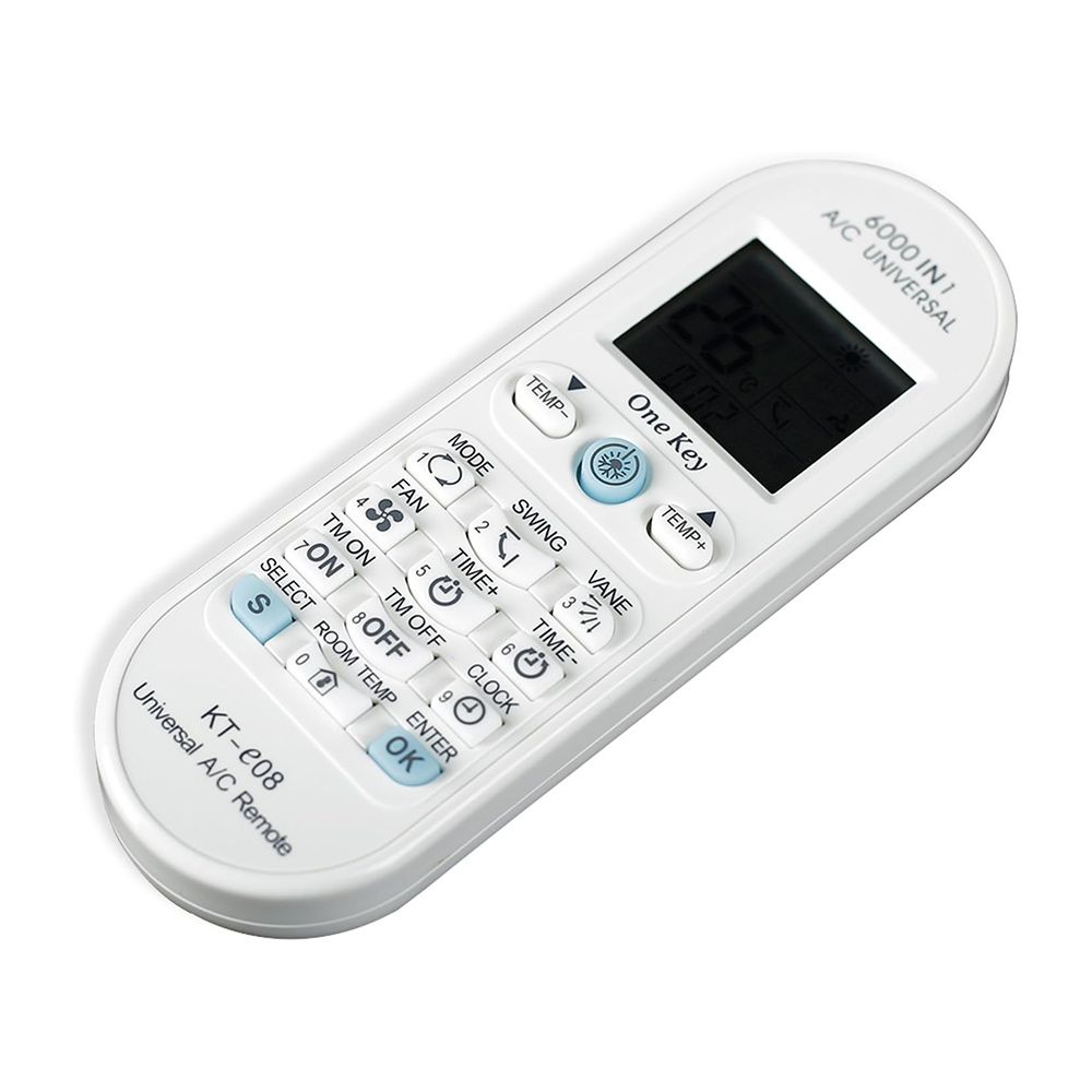 Universal Air Conditioner Remote Control for All Most All Barnds of A/C Toshiba PANASONIC SANYO FUJITSU Conditioning KT-e08 6000 in 1 One Key Series